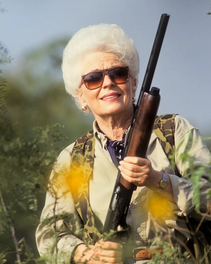 Governor Ann Richards bird hunting